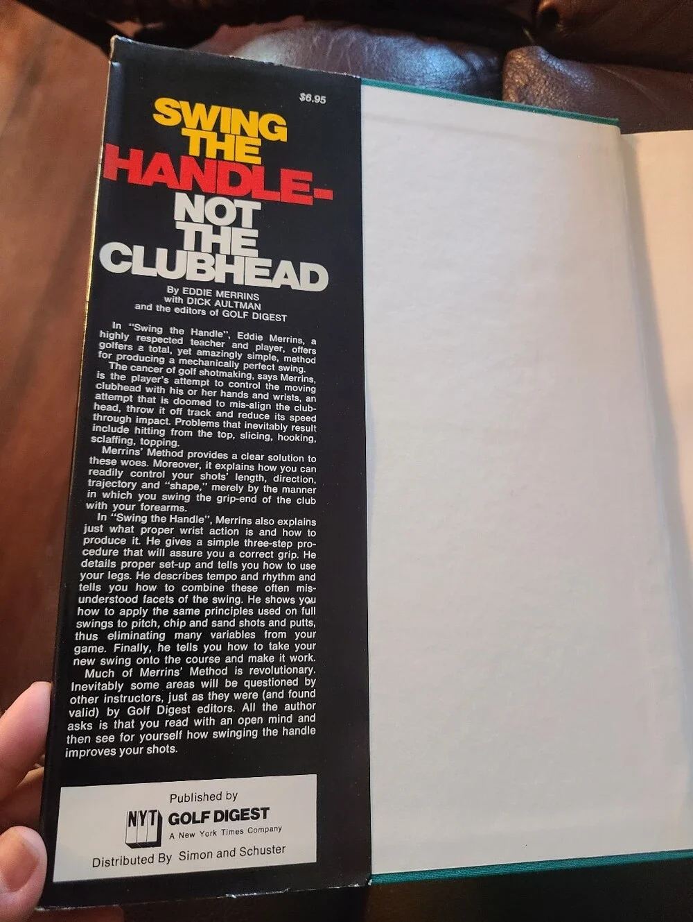 Swing the Handle-Not the Clubhead Eddie Merrins HC 1973 Golf Digest 1st